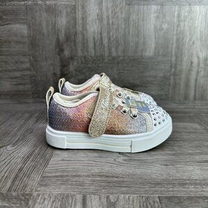 Skechers Twinkle Toes Toddler size 8 Sequin Flash Light up Shoes